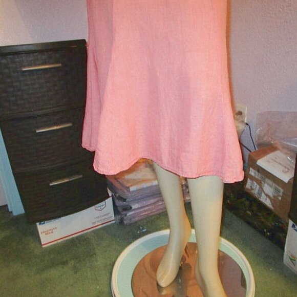 CP Shades Linen Fanny Midi Skirt Size S Pull On Mermaid Ruffle Pink Fairy Boho - Picture 3 of 8